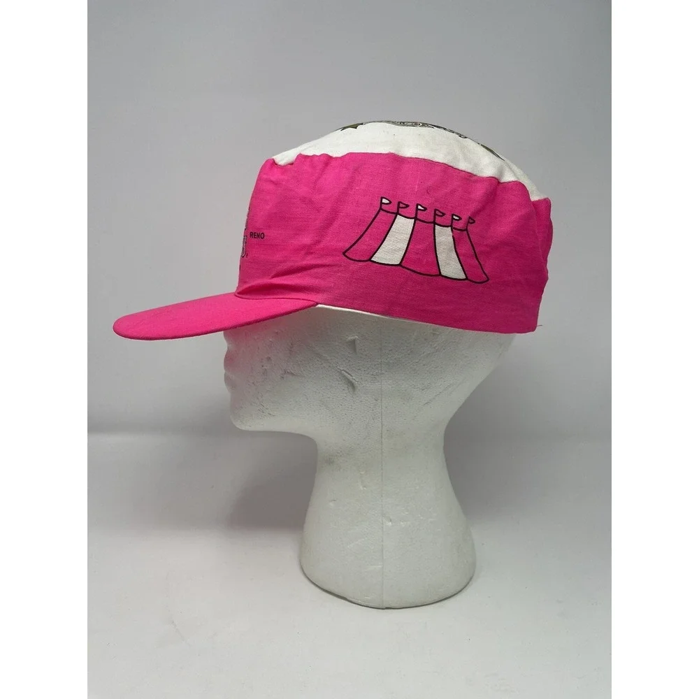 Vintage Circus Hotel Casino Hat‎ Snapback Painters Ball Cap Pink 90s Las Vegas
